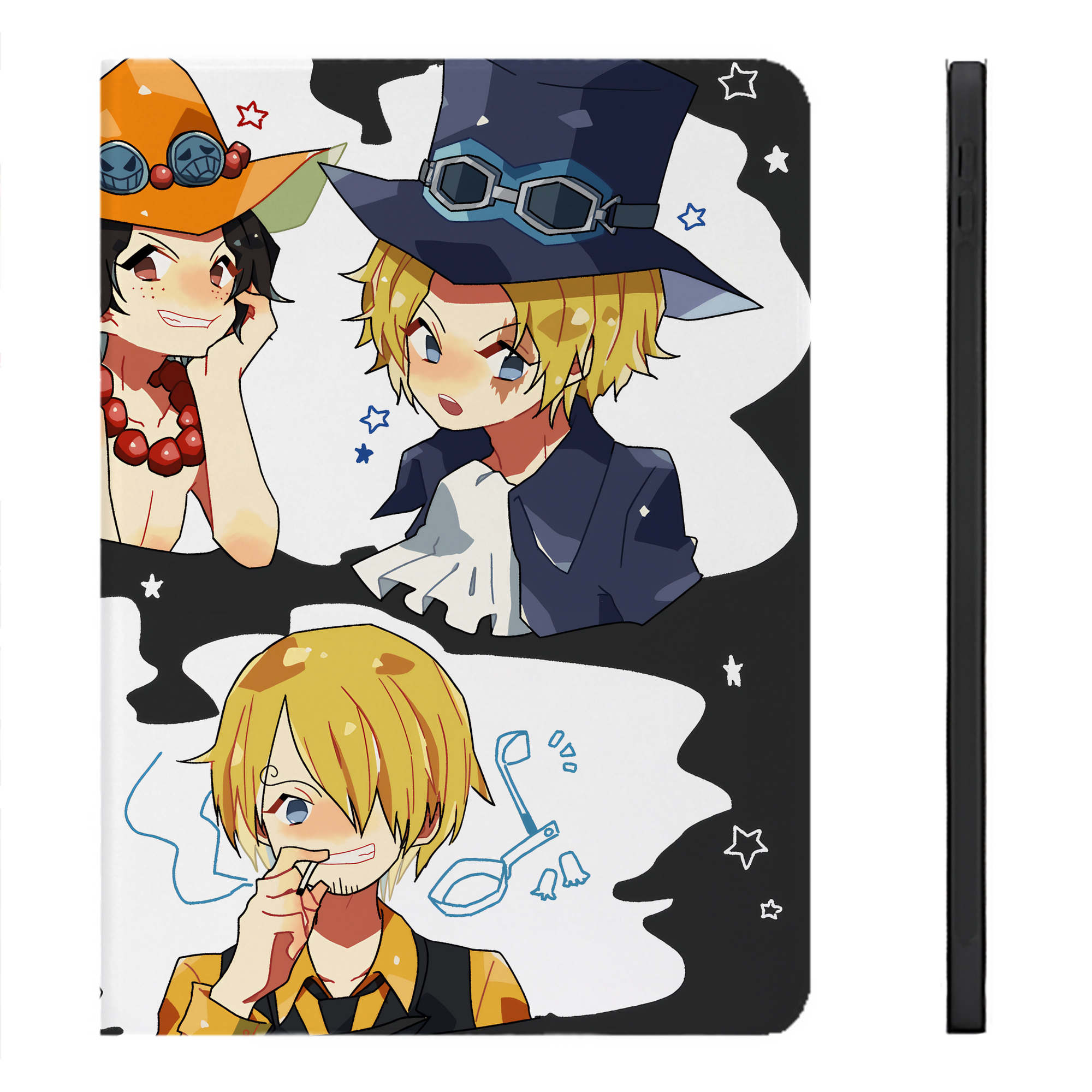 （画像用） ワンピース ONE PIECE IPadケース ペンホルダー付き ブックスタイルデザイン